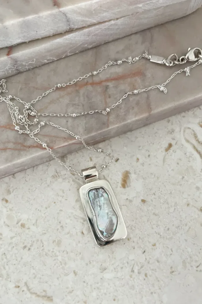 sterling silver freshwater pearl pendant necklace water safe bohemian style