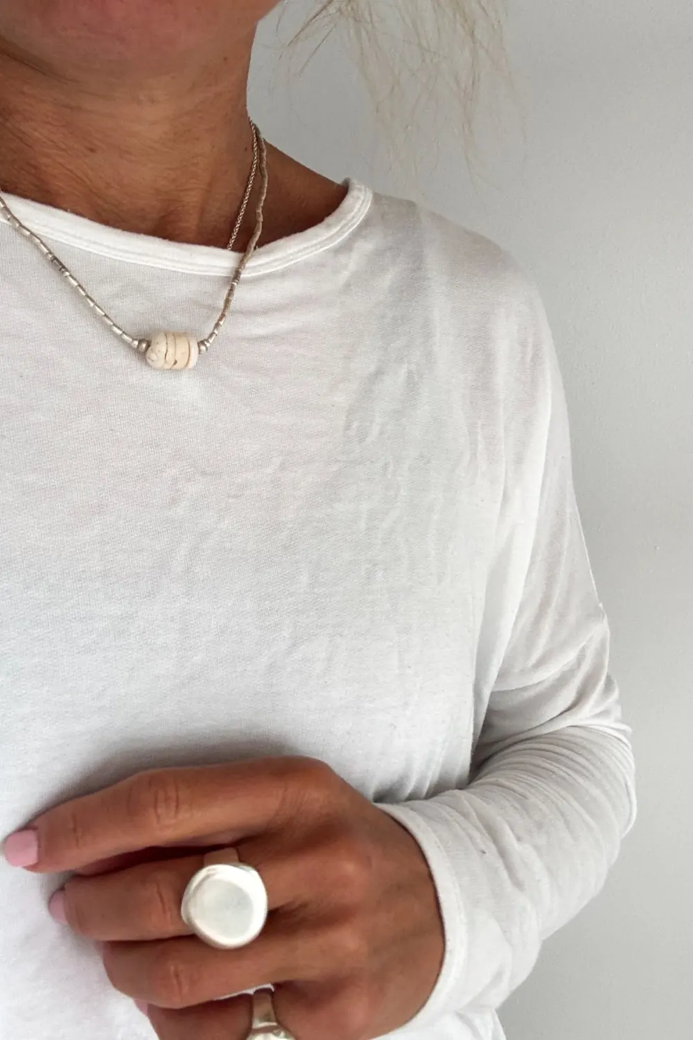 island girl pure shell silver necklace short ocean safe